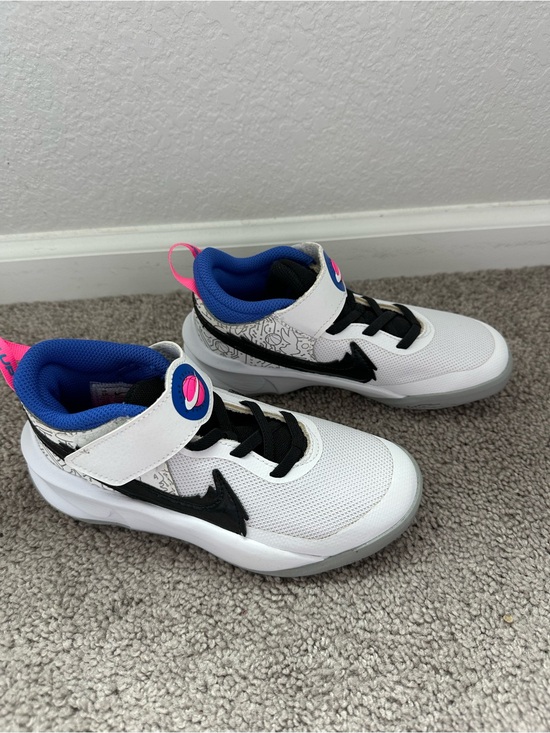 Nike Other - Nike Kids White Sneakers with Blue and Pink Accents
